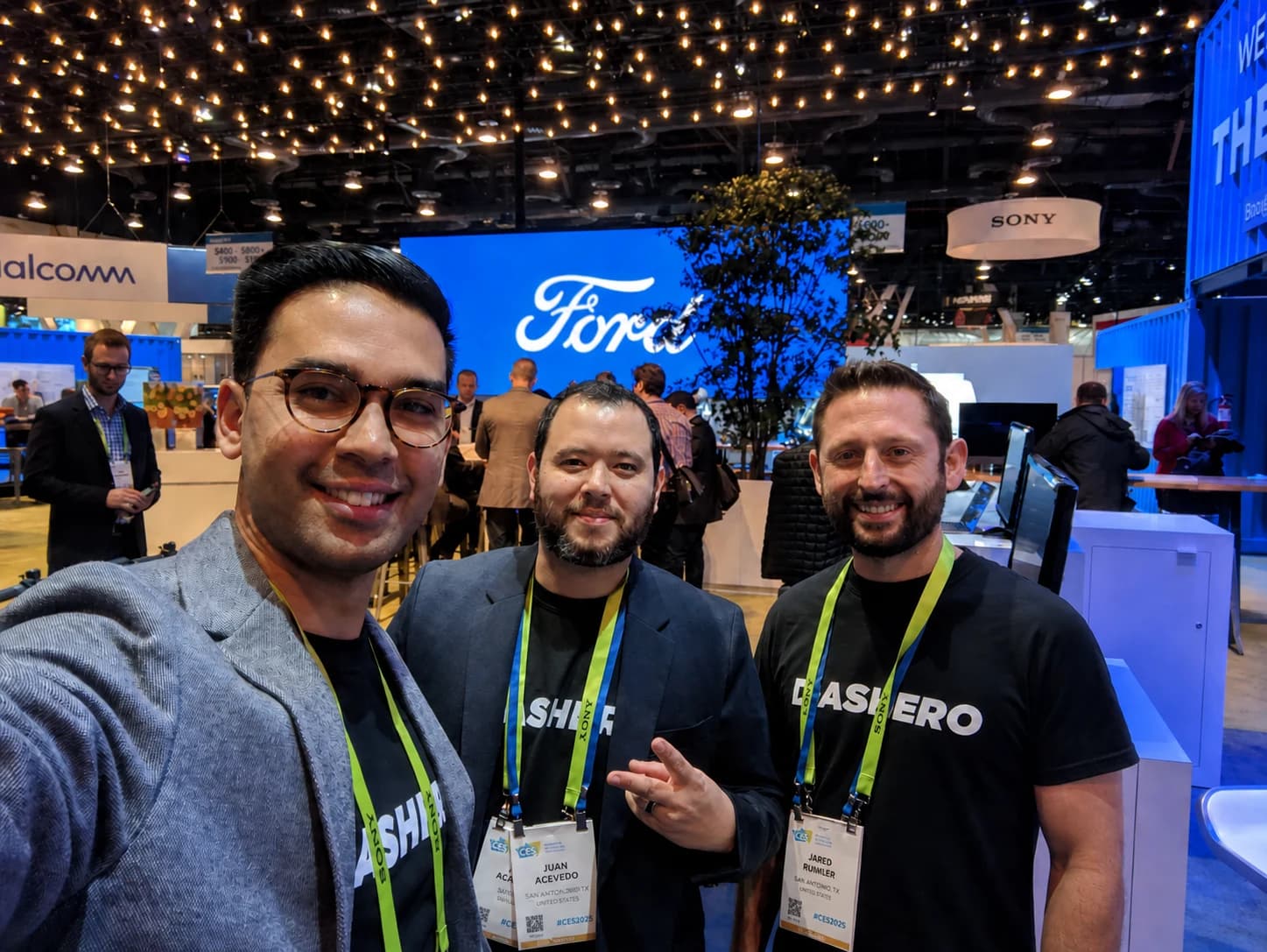 Dashero co-founders Ardy Rahman, Juan Acevedo, and Jared Rummler at CES 2019.